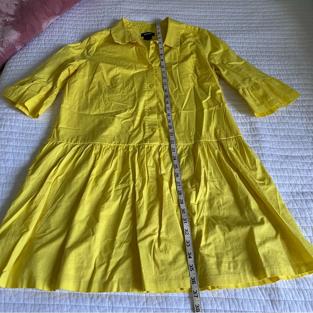DKNY Sunny Yellow Midi Dress - Picture 4 of 5